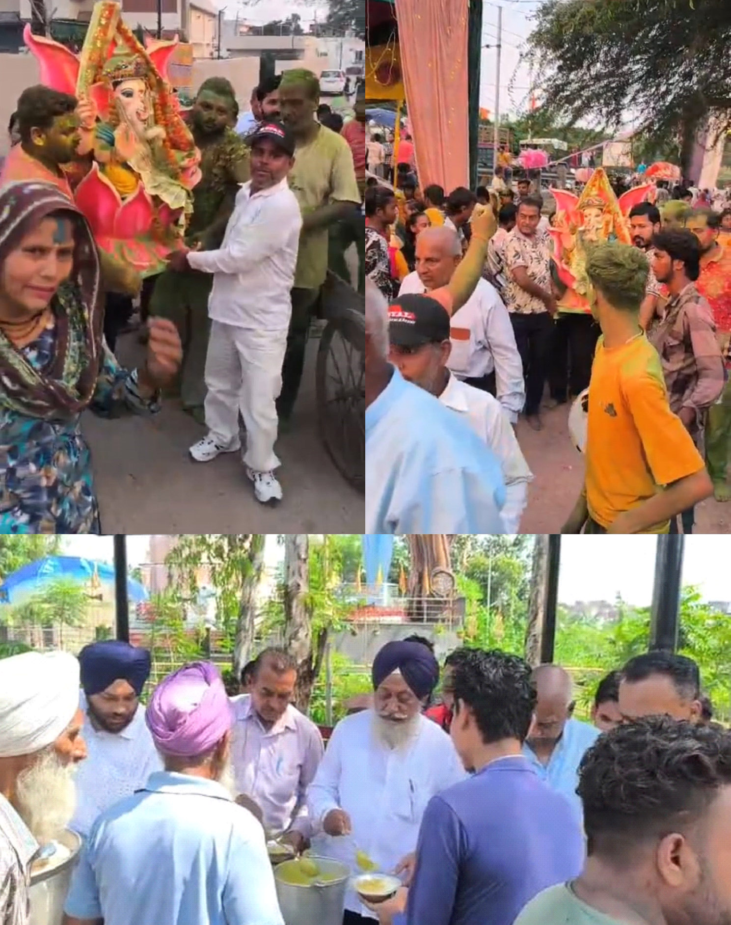 The idol immersion of Shri Ganesh Ji was done with great pomp by Sudhar Sabha Shri Kedar Nath Mathura Colony.